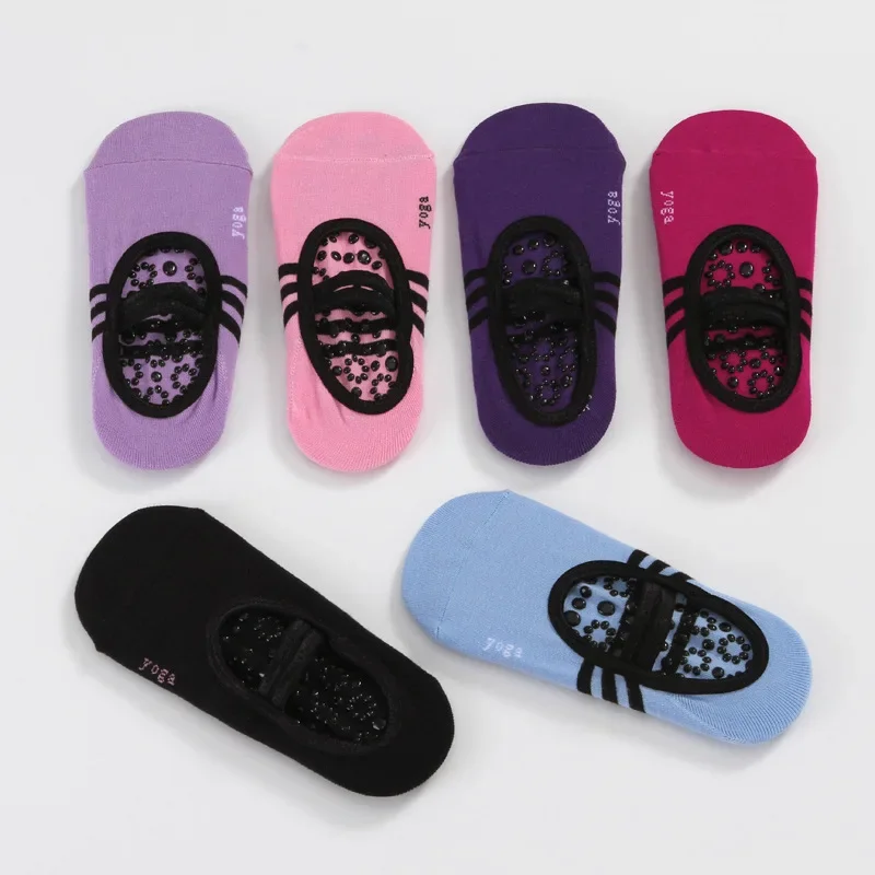 1 Pair Cotton Non-slip Yoga Socks Women Ballet Fitness Floor Socks Sports Socks Dance Socks Gym Socks Pilates Socks for Women image 5