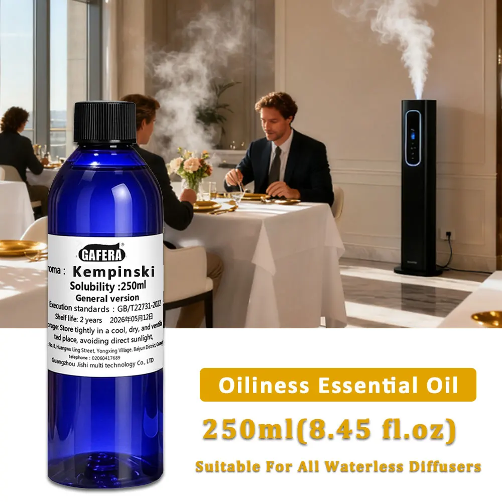 GAFERA 250ml (8.45 fl.oz) Kempinski Aromatic Essential Oil For Waterless Diffuser, Fragrance Aroma Machine Replenishes Essence
