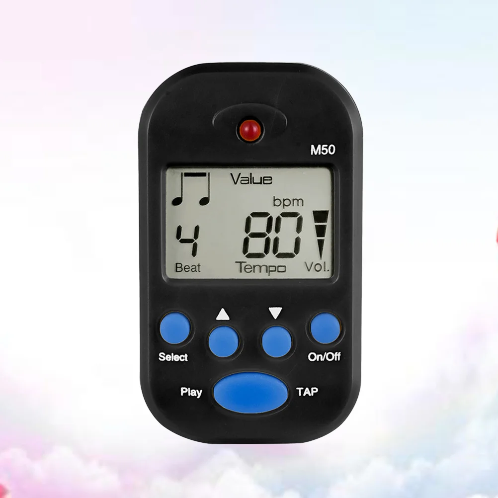 

Smart Mini Metronome with Digital Display High Accuracy Beat Counter for Guitar Violin Drumming Practice Black
