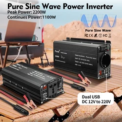 1500W /2600W Inverter DC12V To AC 220V Pure Sine Wave Voltage Transformer Power Converter Solar Inversor LED Display