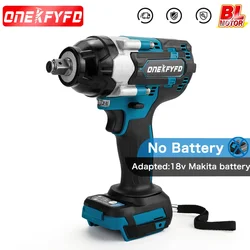 600N.M Brushless Cordless Electric Impact Wrench Rechargeable1/2