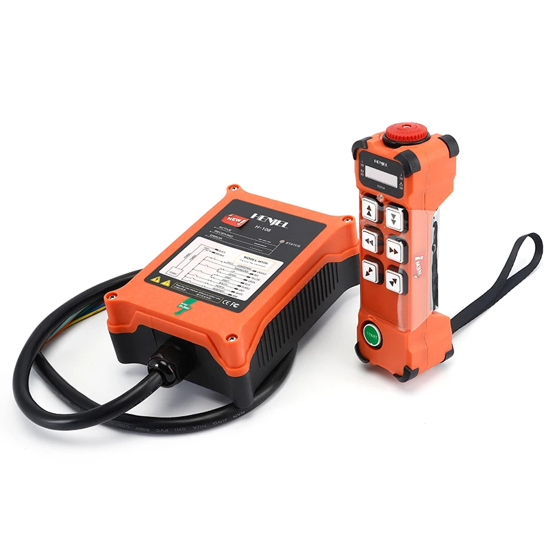 HENJEL H106 Industrial Radio Remote Control 6 Button Single Hydraulic Controller, Waterproof Crane Electric Hoist Remote Control