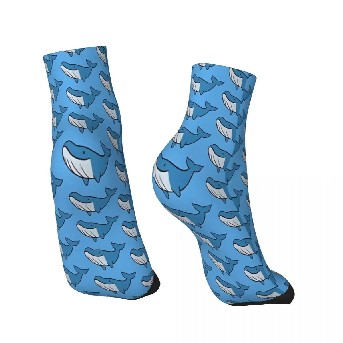 Blue Whale Ankle Socks Male Mens Women Autumn Stockings Polyester