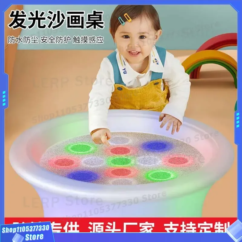 Interactive Luminous Sand Painting Table for Kids Touch Sensing Game Board Parent Child Early Education Toy Customizable