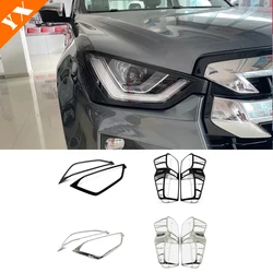 Chrome/Carbon/Black Trim Garnish For Isuzu D MAX 2021-2023 Accessories Car headlight taillight lamp Decor Protector Molding