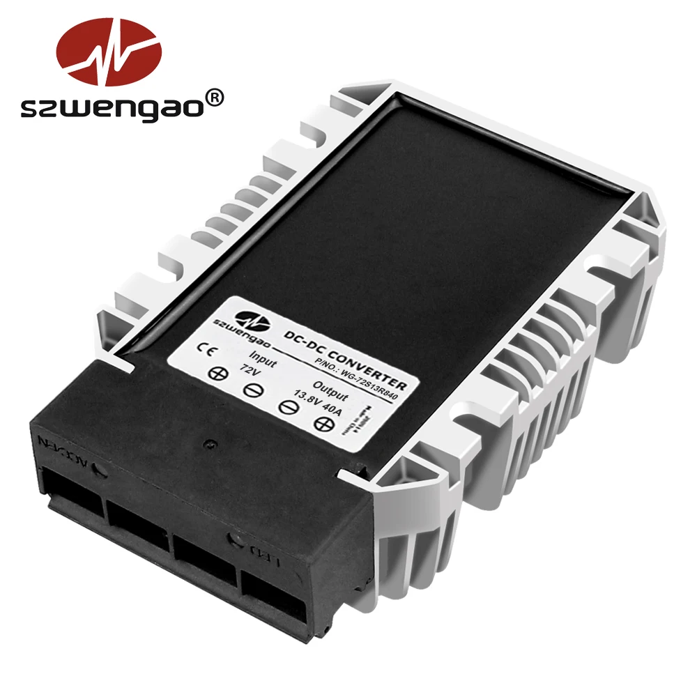 szwengao Buck 24V 36V 48V 72V to 12V 13.8V Voltage Regulator 40A 50A 60A Step-down DC DC Converter Car Truck Boat Power Supply