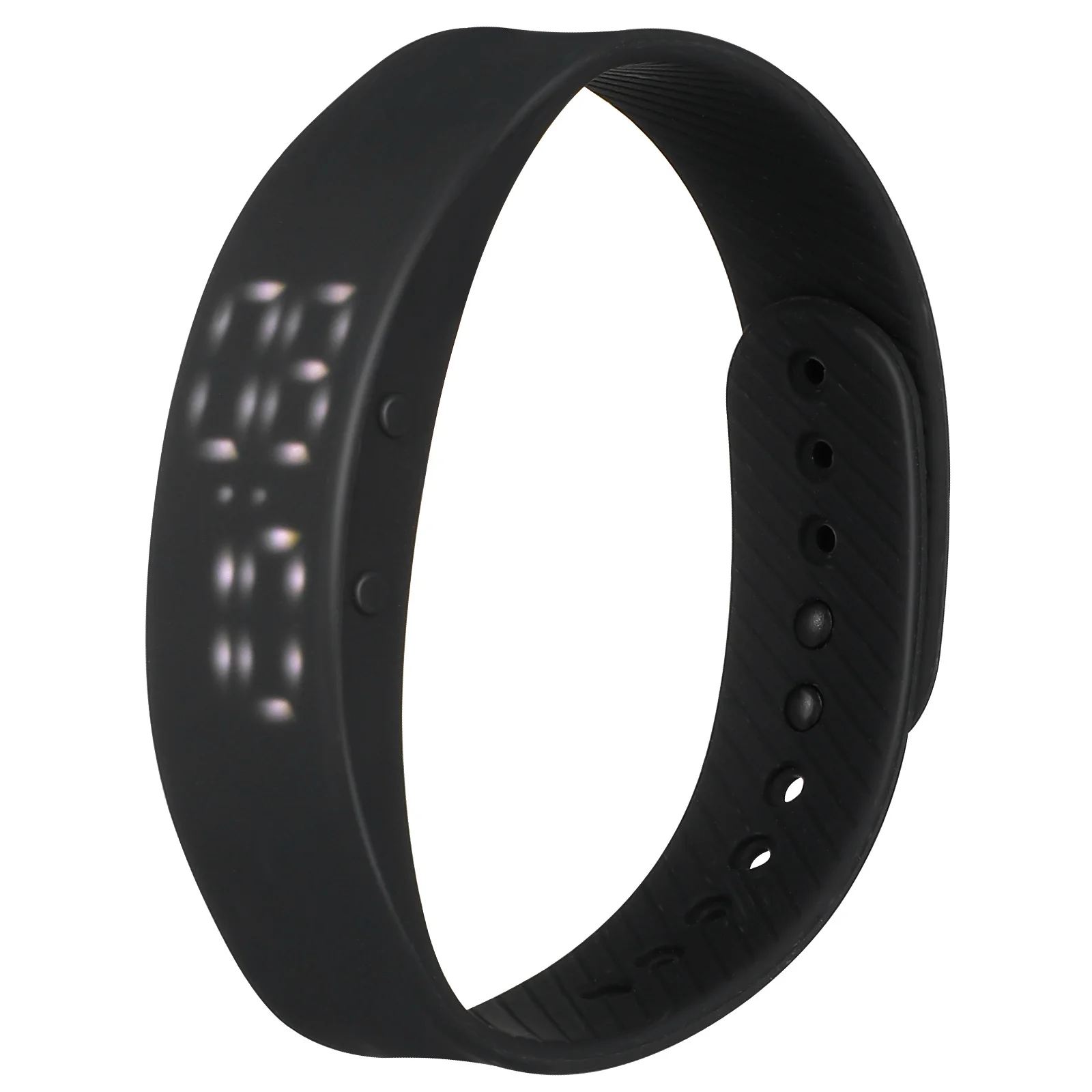 Smart Watch Silicone Black Adjustable Strap Sports Smart Bracelet Fitness LED Step Calorie Distance LED Watch Bracelet