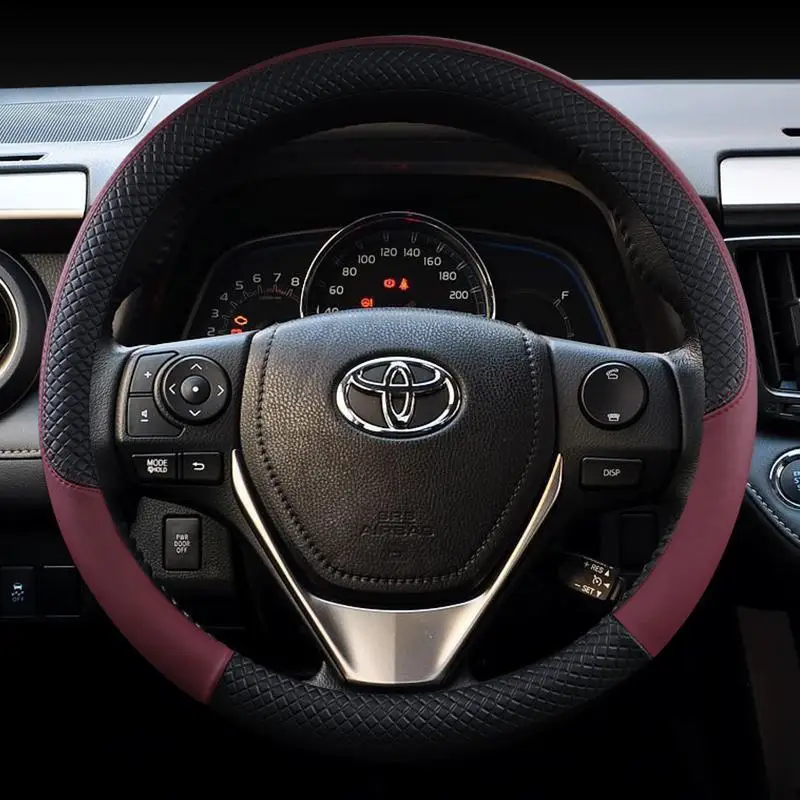 For 2017 New Toyota Vios Steering Wheel Cover 2011/2012/2013/2014/2015/2016