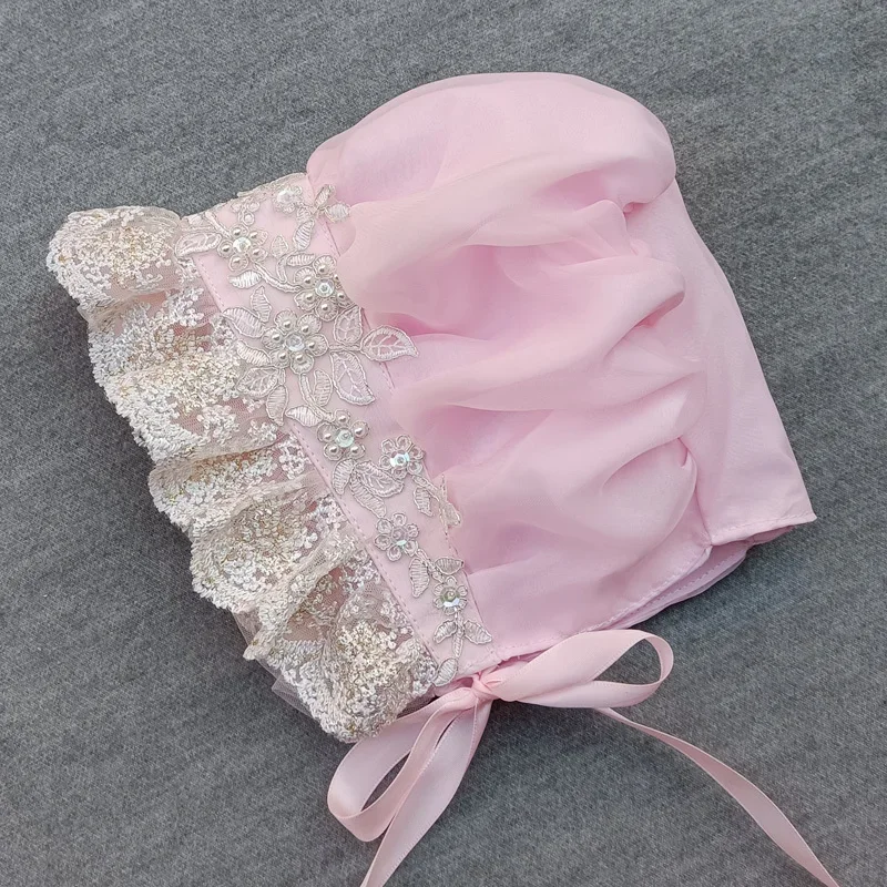 Gorro victoriano con volantes para mujer, gorro de pueblo, Lolita, chica, sirvienta, Cosplay, lazo, sombreros de encaje, accesorios de disfraz, sombreros de sirvienta ajustables Retro