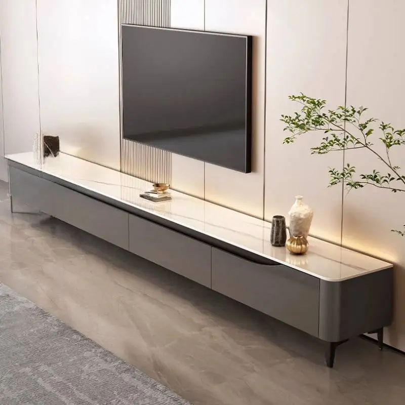 

European Beige Decor Tv Cabinet Simple Drawers White Living Room Tv Cabinet Lounges Designer Low Fernseherschrank Furniture Home