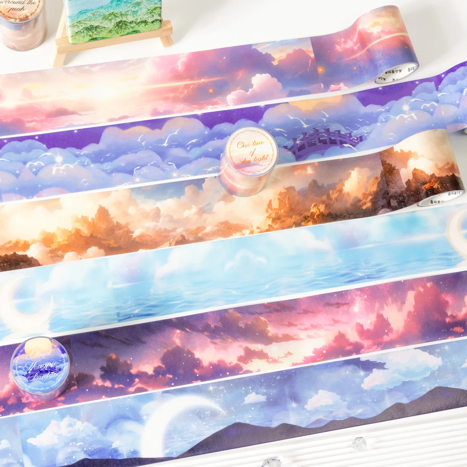 

Washi Tape Set Cloud Landscape Decorative Tapes For Arts DIY Crafts Journals Planners Scrapbook Wrapping