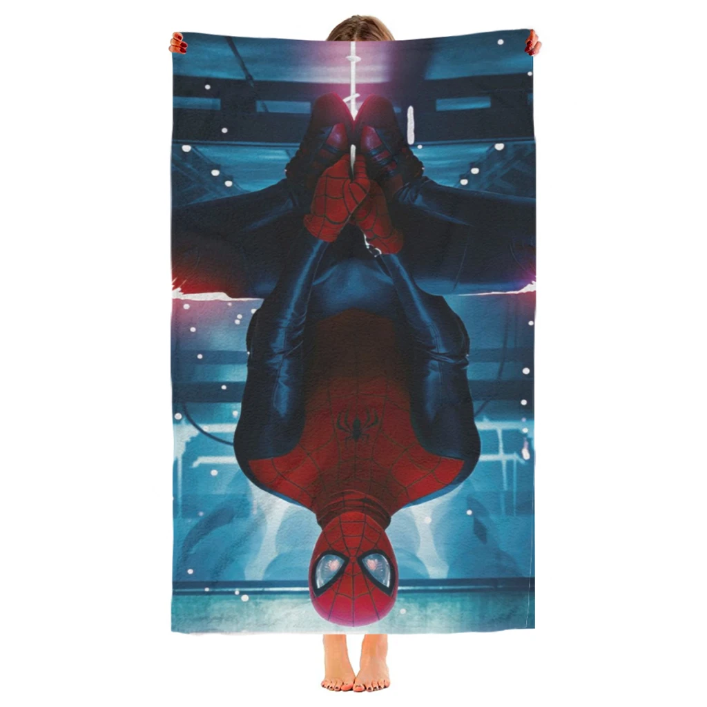 Microfiber Beach Towel Spider Man Print Quick Dry Sandless Beach Blanket Soft Comfortable for Men Women Camping Pool Towel