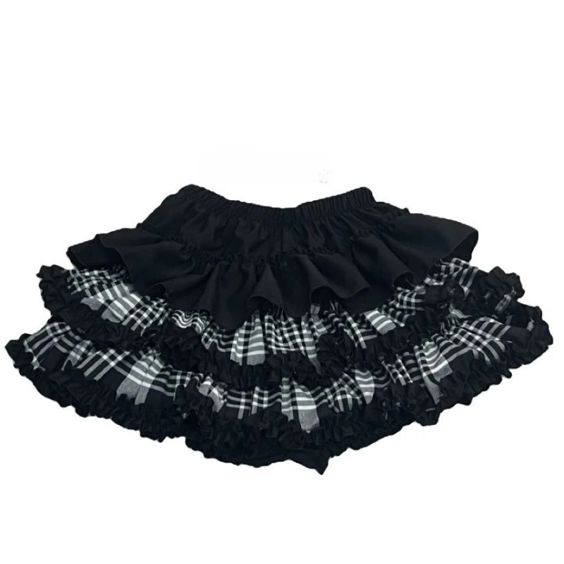 ديبتاون هاراجوكو القوطية تنورة صغيرة المرأة خمر الجرونج Y2k الأسود كشكش التنانير فاسق 2000s عالية الخصر التنانير القصيرة الجمالية #6