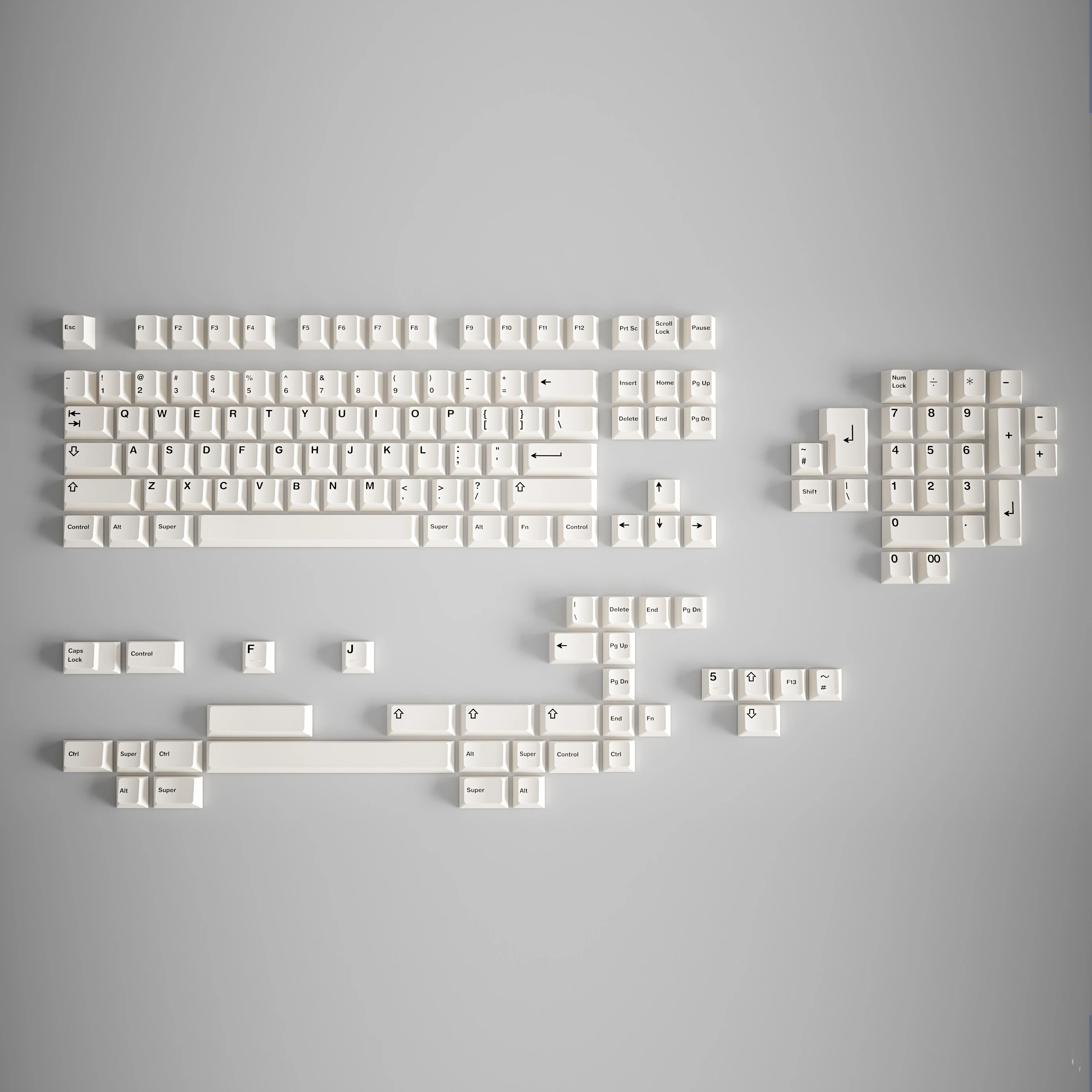 Geekark arco r2 pbt simples branco keycaps novo molde sublimação keycap cherry perfil teclado mecânico