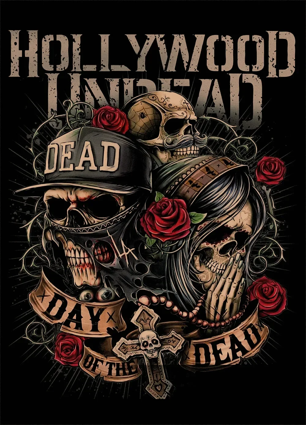Vintage Kraft Paper Painting Wall Decor Creativity Skull Tattoo Poster Wall Sticker  Artwork Death Metal Skeleton Wallpaper A1