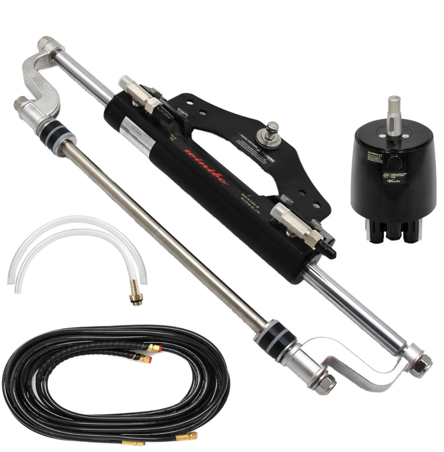 90 HP Marine Hydraulic Steering Helm Pump Stainless Steel Helm Pump Boat Yacht Outboard Inboard Steering Kit Front Mount Helm