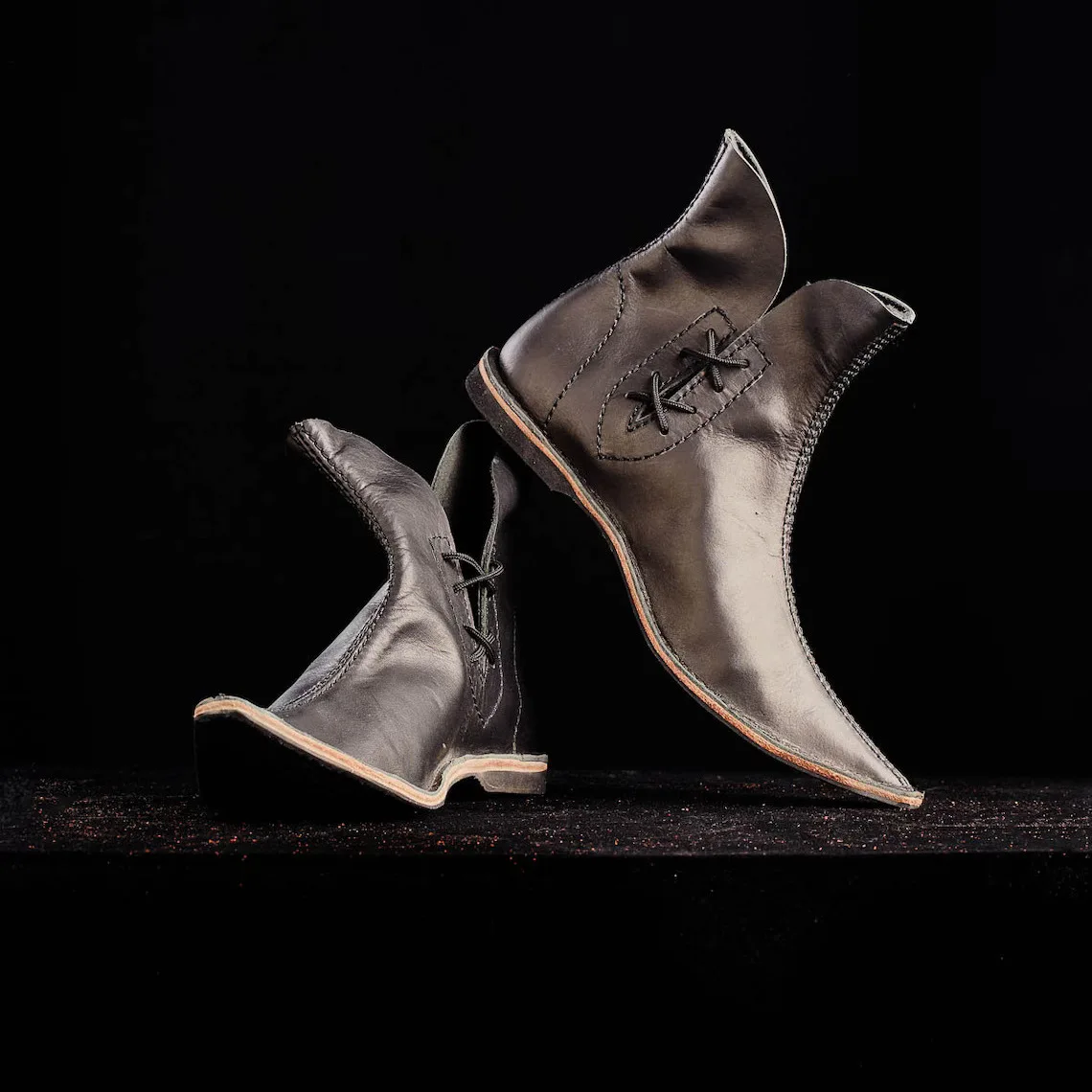 Mittelalterliche Renaissance-Elfen-Stiefeletten für Erwachsene, Europäische Rollenspiel-Stiefel mit Gekräuselter Zehenpartie, Halloween-Piraten-Cosplay-Kurzschuhe – Detail 13