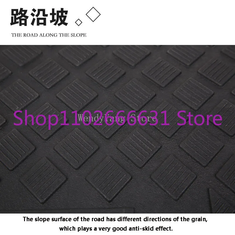 50*22*4cm Plastic PVC Road Slope Ramp Pad Portable Car Step Uphill Triangle Mat Curb Rubber