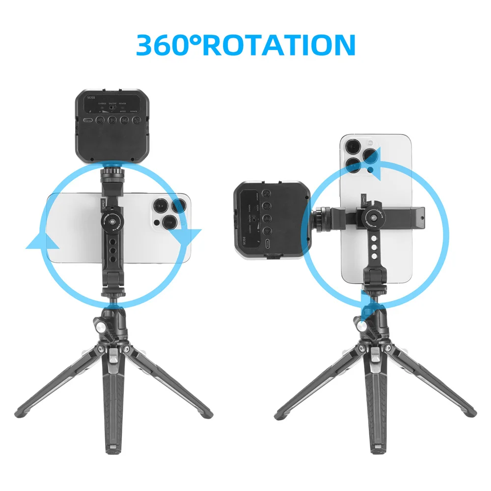 Upgrade Metal Cell Phone Tripod Mount Smartphone Holder Adapter w Cold Shoe Arca for iPhone 15 14 13 12 11 Max Pro X XR Samsung