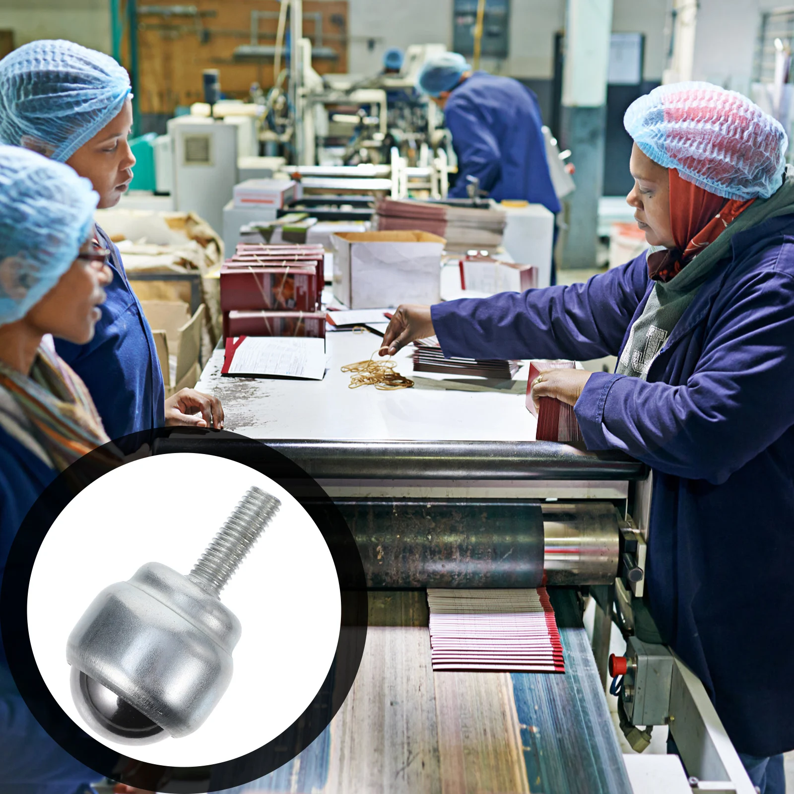 

4pcs Ball Transfer Units Carbon Steel Wear Resistant Shockproof Rotation Roller Bearing For Workbench Trays Transport Tools