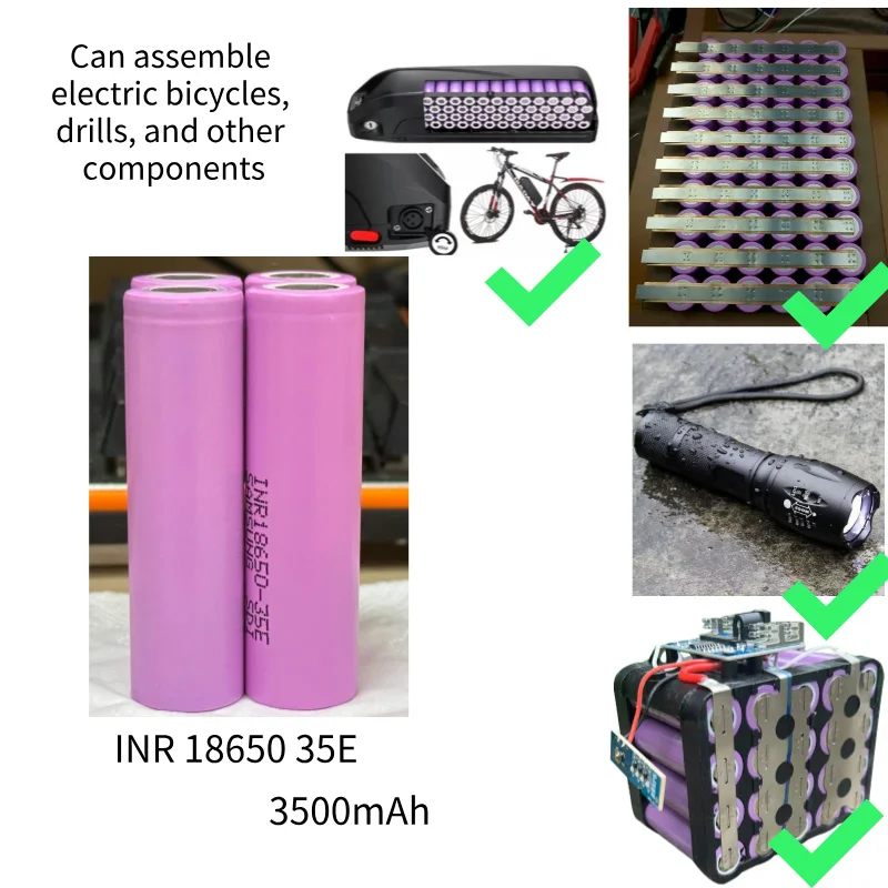 100% Original Free Shipping  for 18650 3500mAh 25A Discharge INR18650 35E 3500mAh Li-ion 3.7v Rechargable Battery 18650 Battery