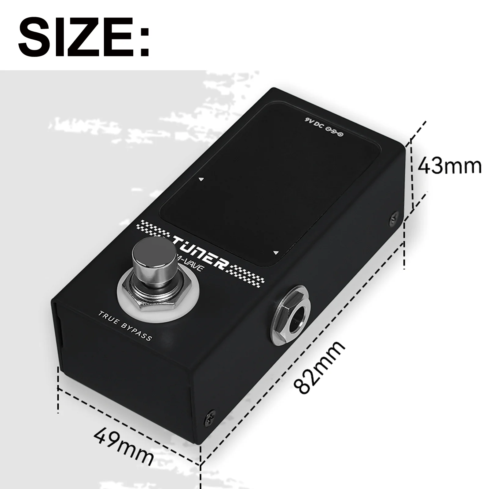 M-VAVE Tuner High Precision Guitar Bass Tuner Stomp Box Effect Pedal LED Display True Bypass Electronic Instrument Tuner