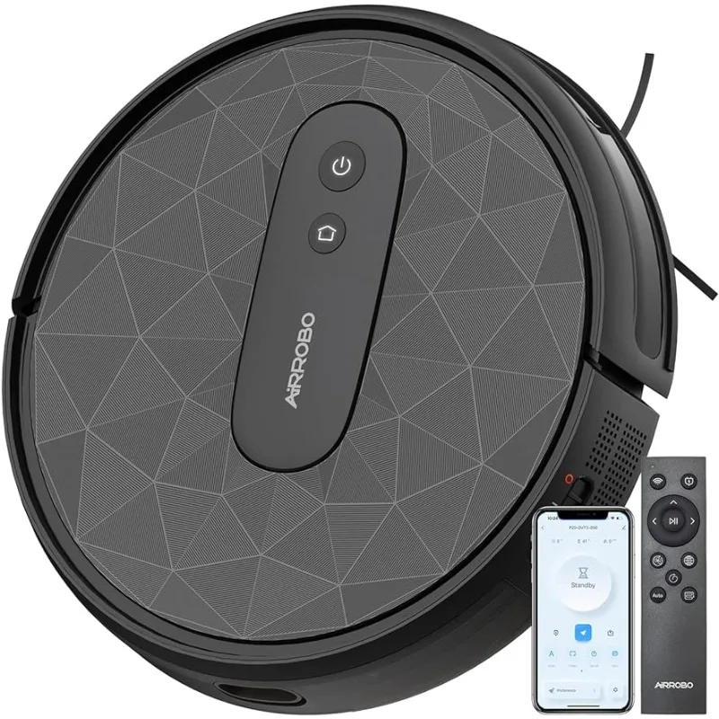 AIRROBO Robot Vacuum Cleaner with 2800Pa Suction Power, App Control, 120 Mins Runtime, Self-Charging Robotic Vacuum