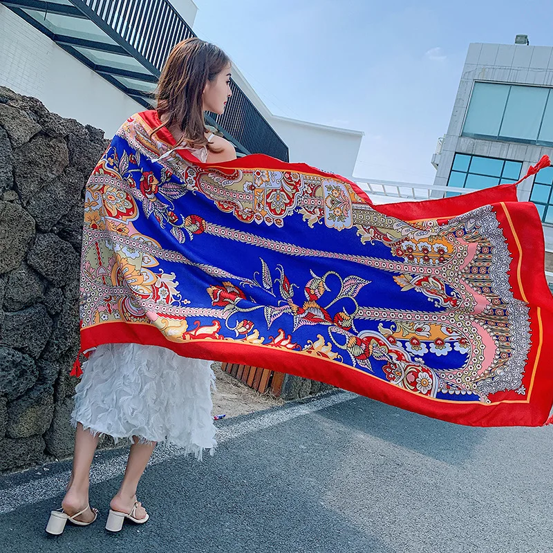 Summer Female Cotton Linen Scarves Women Ethnic Style Photographic Shawl Lady Luxury Brand Tassels Scarf Bufanda Mujer