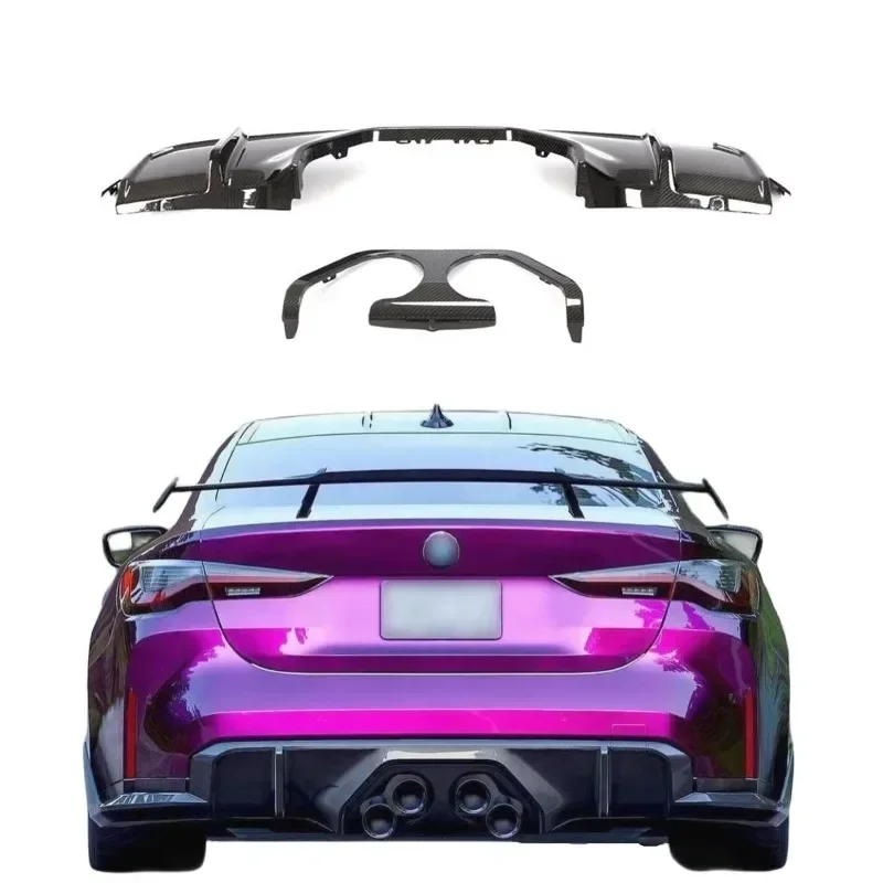 

New! For BMW G80 M3 M4 G82 Dry Carbon Fiber Car Rear Lip Diffuser 2021+ Back Bumper Lips Car Accessories Body Kits Automotive Sp