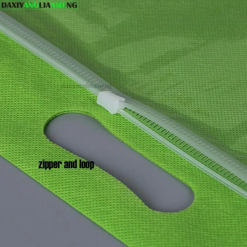 50ピース/ロットすべてのサイズ20/25/30/35/40センチメートル + ハンドloop-6colors不織布ジッパーギフト旅行透明ハンドバッグ服包装袋