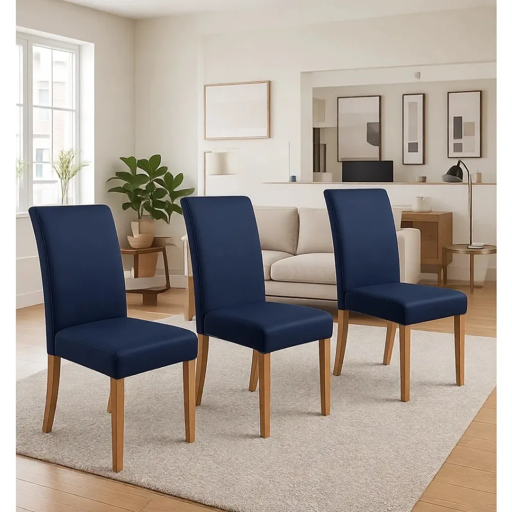 

Чехлы для обеденных стульев, эластичные, съемные, моющиеся, набор из шести штук, темно-синие