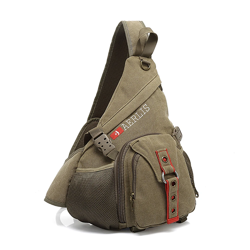 Men Cross body Sling Backpack Chest Bag Large Capacity Travel Outdoor Sports Climb Hiking Canvas Male Rucksack Messenger Bags