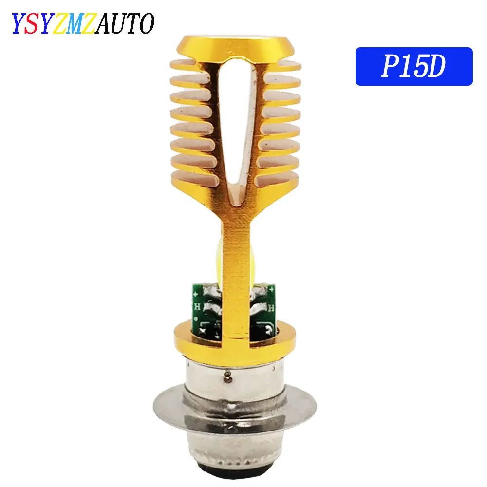 1 pcs P15D LED Motorcycle Headlight COB Chip Universal Super Bright Motorbike Head Lamp Bulb H6M LED Moto DRL Lights Hi Lo Lamp