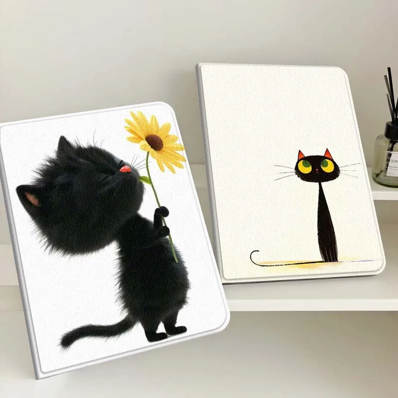 

Популярный чехол-книжка с мультяшным котом для Apple iPad Pro Air 13 2 7-го 6-го поколения 2025 M2 M3 M4 M5 12.9 13 дюймов, подарок