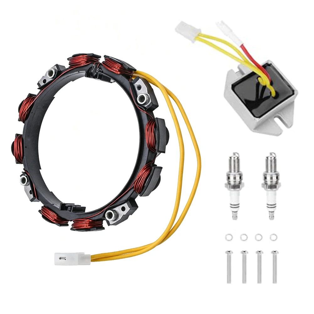 12pcs Alternator Stator Coil And Regulator Kit For 592830 696458 Engine Parts For Lawn Mower Generator Repair Accessories
