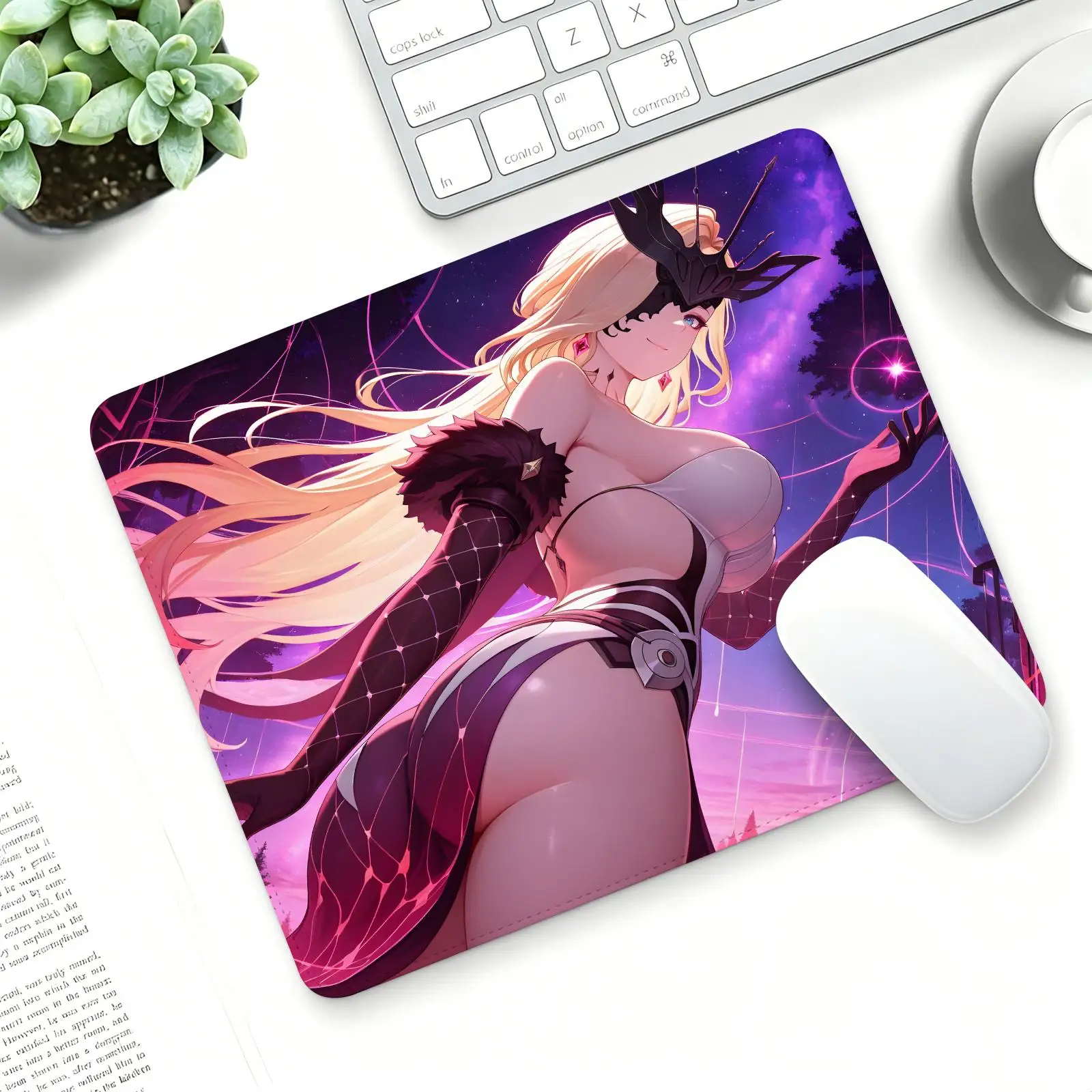 Genshin Impact La Signora Regular gaming mouse pad  Office mouse pad Laptop desk mat Stitched edge S/M/L size mouse pad
