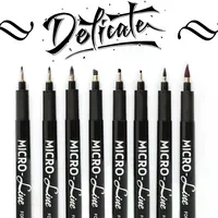 Hand Lettering Pens, Calligraphy Brush Pen, Pigment Liner Micron Pen Black Markers Set for Artist Sketch, Technical, Beginners