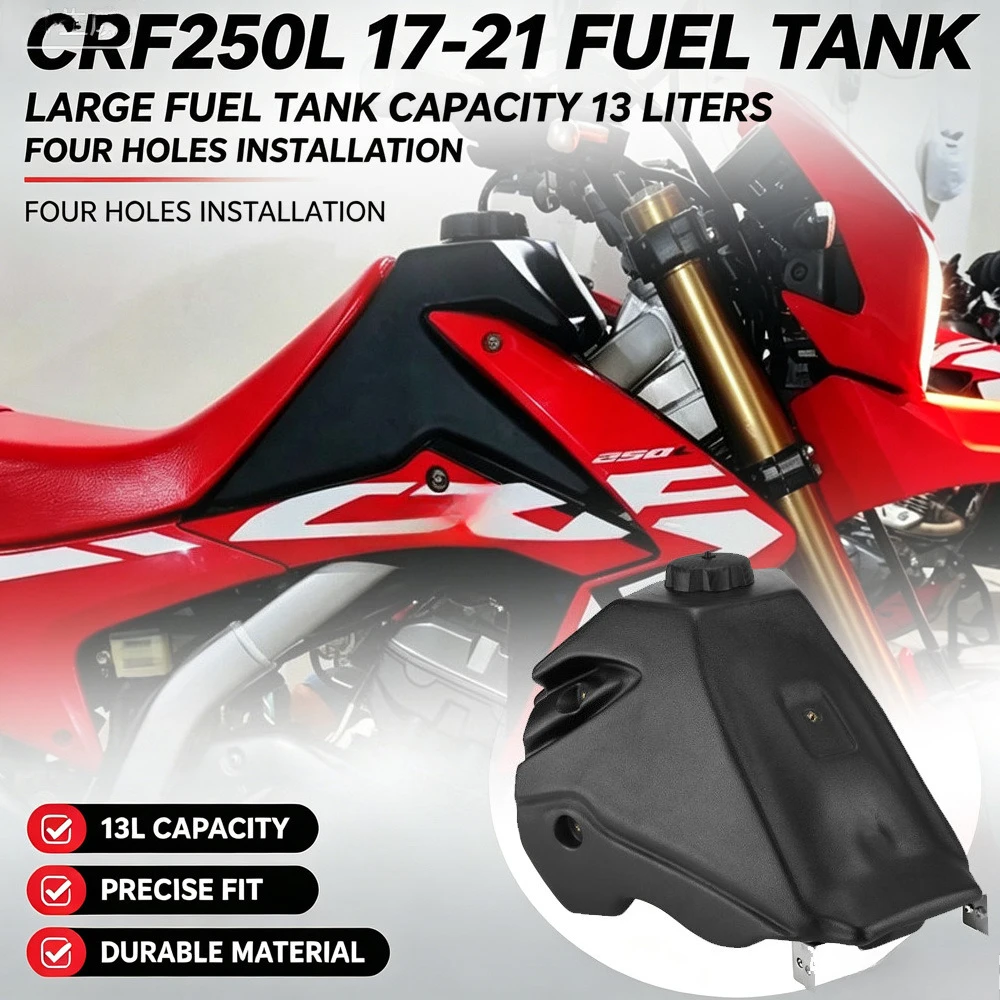 For Honda CRF 250 L CRF250L 17-21 Fuel Tank  four Holes Large Fuel Tank Capacity 13 Liters CRF 250L 2017 2018 2019 2020 2021