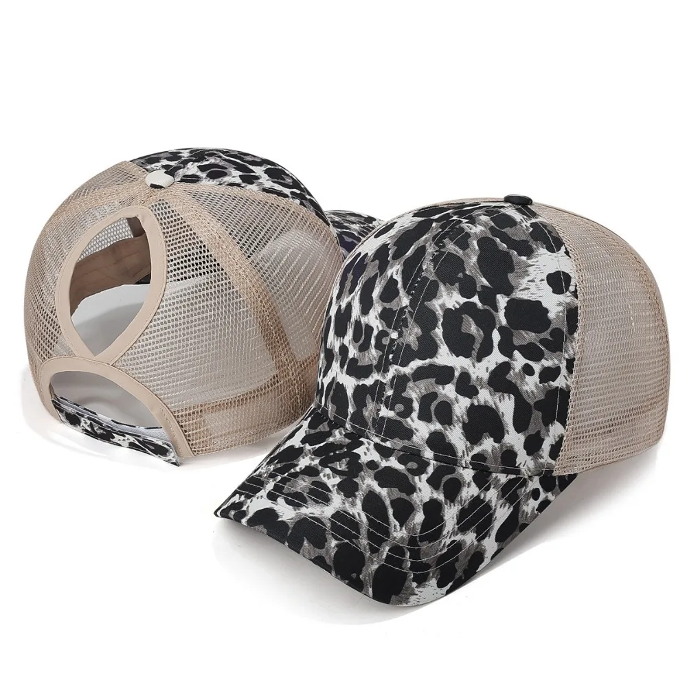 UV Protection Mesh Baseball Caps Hollow Out Back High Ponytail Design Sun Hats Breathable Mesh Adjustable Ponytail Hats