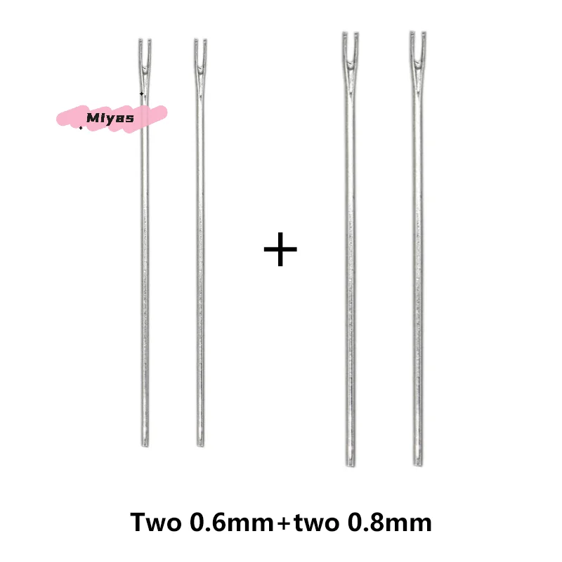 Aguja de enraizamiento de 0,6mm y 0,8mm, herramientas de reparación del cabello para cabeza de muñecas, accesorios para hacer peluca Reborn, suministros de enraizamiento del cabello