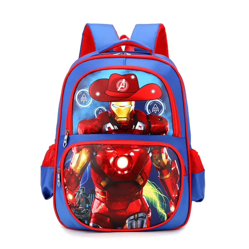 New Cartoon Hero Spider Man Iron Man 3-6 Grade Child Lightweight Large Capacity Waterproof Spine Protection Exquisite Backpack
