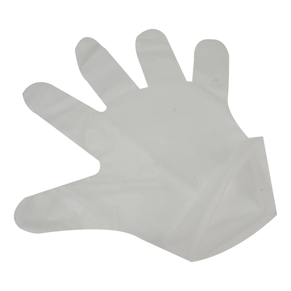 100 Pieces Of Transparent Vinyl TPE Gloves Latex-free Gloves For Laboratory Work  For Dyeing Hair  Preparing Food  Painting Tool