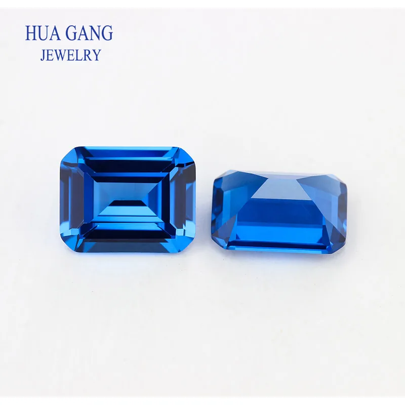 Synthetic Spinel Octangle Shape Cut aquamarine Stone Used for making jewelry  can be set with high-temperature wax