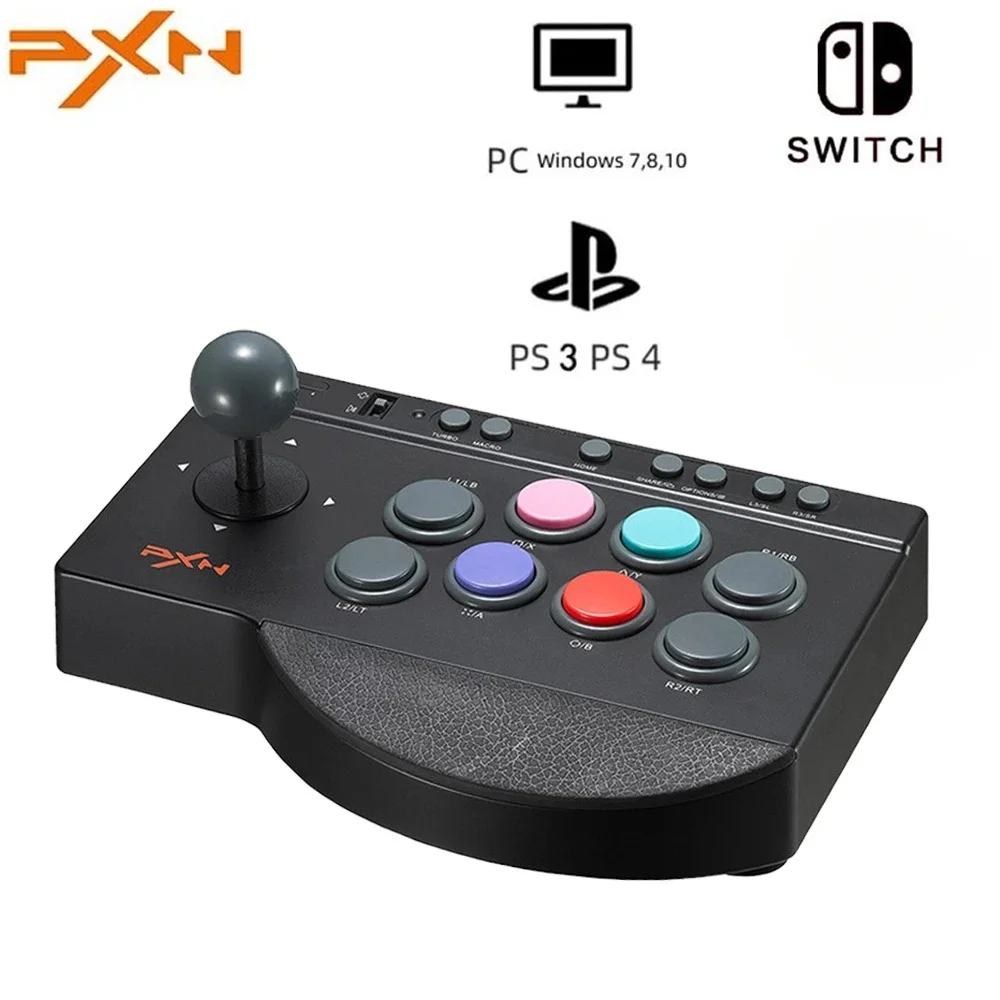 Joystick de Lucha Arcade PXN 0082, Controlador de Juego Street Fighter Compatible con PC, PS3, PS4, Xbox One, Switch, Android TV