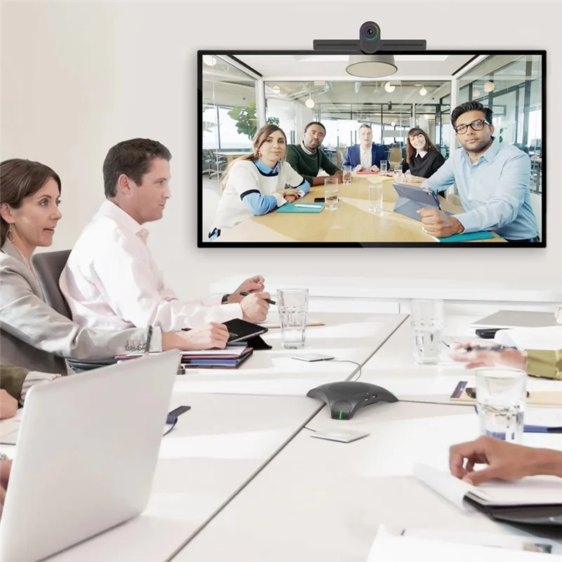 Nuovo - Vivavoce USB Microfono video Riduzione del rumore/Cancellazione dell'eco 360 °   Pickup vocale con chiave silenziosa