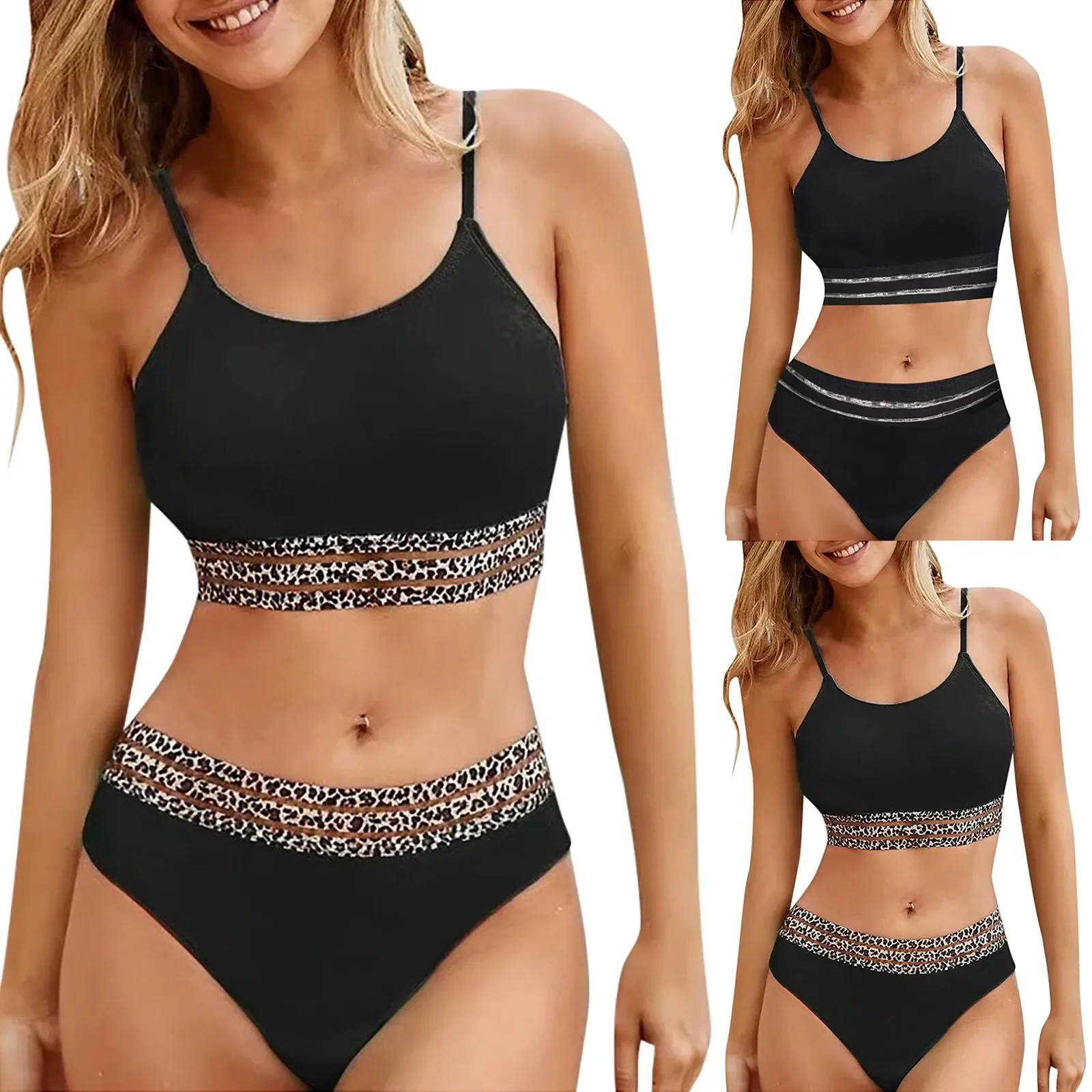 Bathing Suit For Women Tummy Control Women'S Sexy Solid Color Triangle Bikini Bikini Two Pieces Trajes De BañO 2025 Mujer