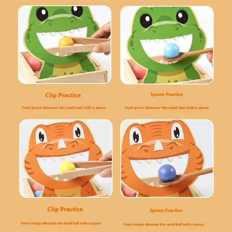 漫画恐竜木製色分類活動知育玩具幼児早期教育微細運動能力開発 A2UB