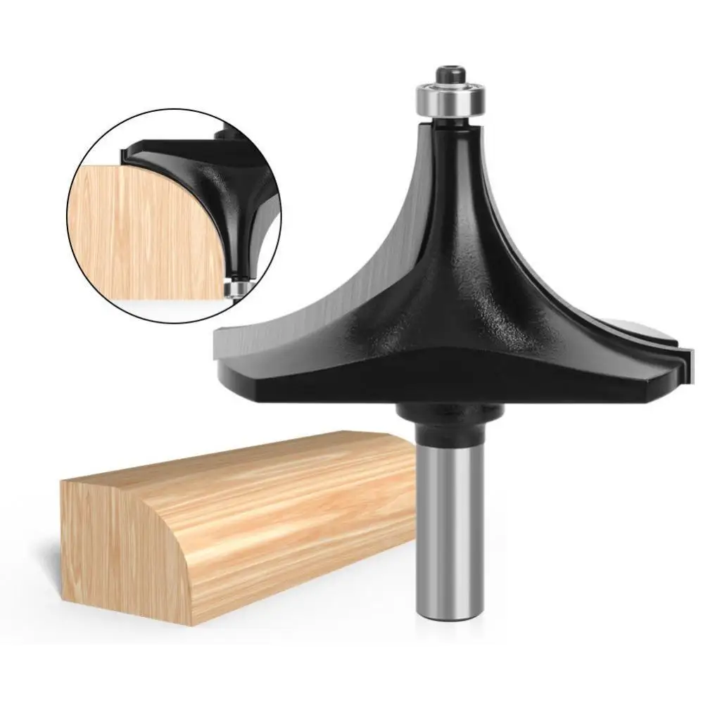 1/2 inch Shank Carbide Alloy Round Router Bit for Woodworking, Tungsten Alloy Round Cutter for Producing Smooth