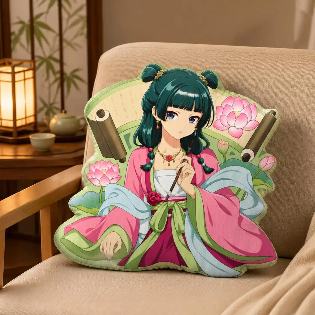 The Apothecary Diaries Maomao Anime Plush Pillow Cushion Irregular Stuffed Throw Pillows for Home Decor Gift Sofa Couch Bed