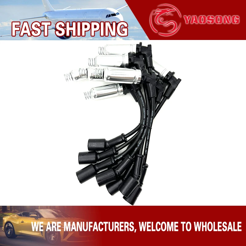 

8Pcs Spark Plug Wires For CHEVY GMC 2005-2008 LS1 VORTEC 4.8 5.3 6.0 6.2L 19297032 12558693 19005218 88862385 748RR 9748RR